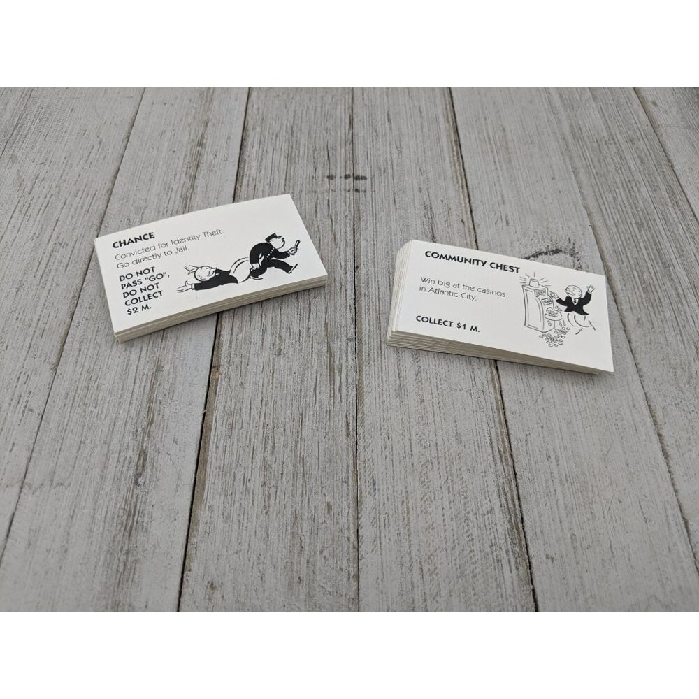 Monopoly Electronic Banking 2007 Replacement Chance Community Chest Cards